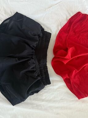 lululemon athletica Women's Athletic Shorts in Black and Red
